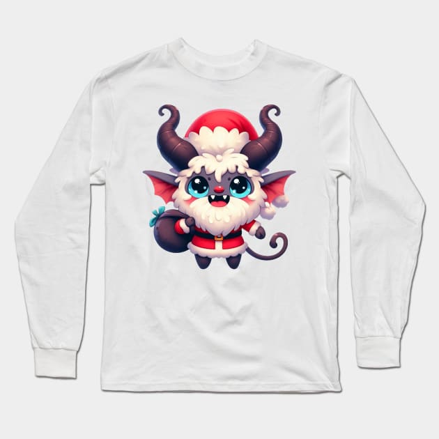 Krampus Illustration Long Sleeve T-Shirt by Dmytro